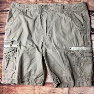 Union Bay 100% Cotton Palm Vintage Cargo Shorts, Beige/Khaki Men's Size 42 #1715
